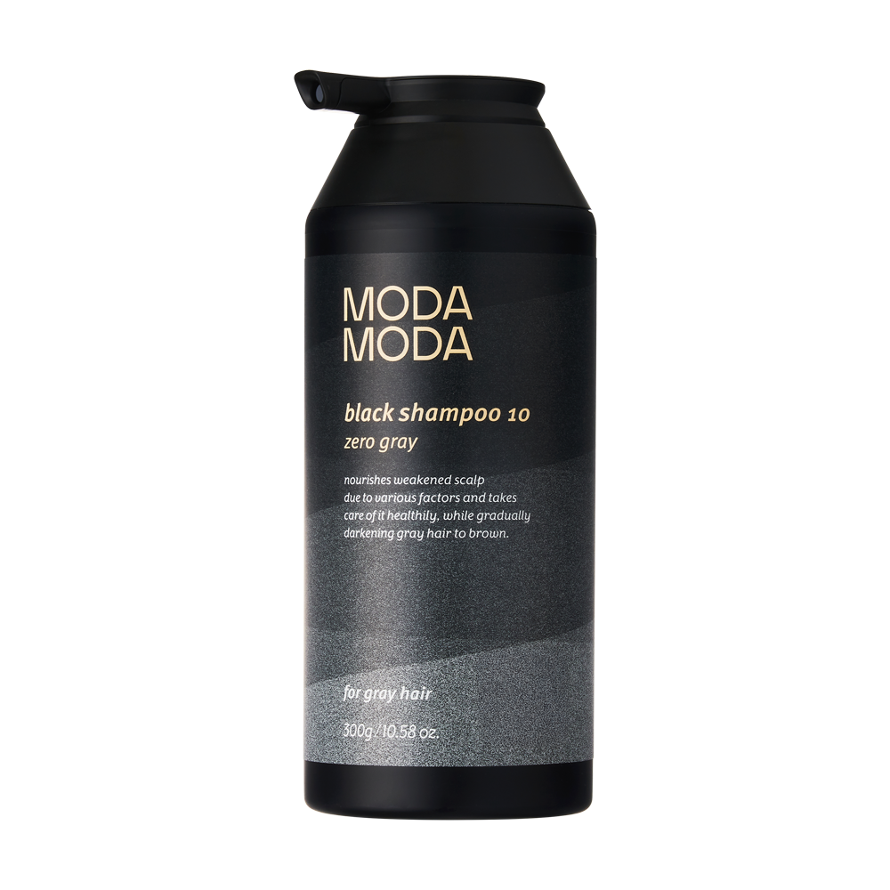 MODA MODA ZERO GRAY 黑色洗髮精300g(白髮/黑髮/賦活喚黑/黑髮素)