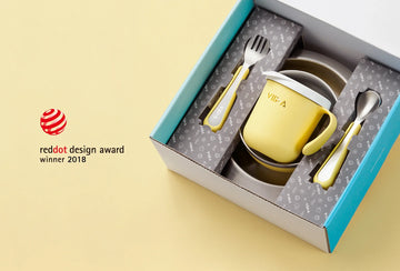 VIIDA 榮獲Reddot Design 紅點產品設計獎，Soufflé全系列餐具首創採用304L抗菌不鏽鋼搭配食品級矽膠，為您的孩子帶來安全的用餐體驗。