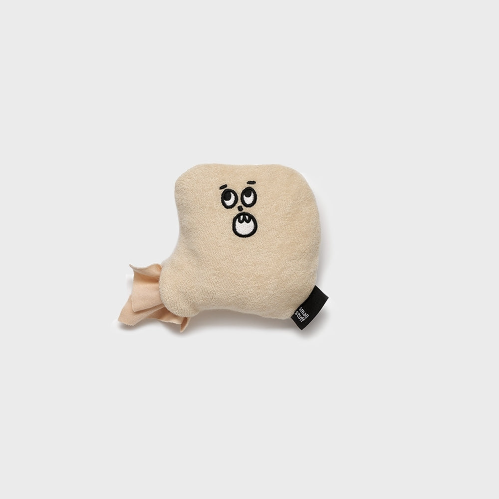 也小小_small stuff_Ugly Toy 有機棉醜醜藏食狗狗玩具 奶油白